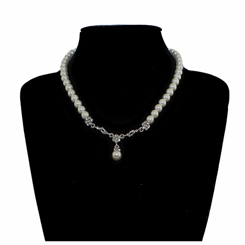 Perlenkette mit Blumen